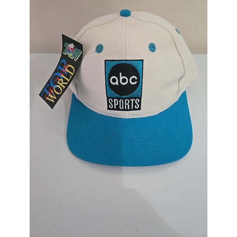 Vtg 90s ABC Sports White Snapback Hat‎ NWT Top Of The World USA Deadstock Rare